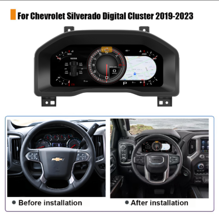 Gaugeway 12.3.inch for Chevrolet Silverado 2019-2023 LCD Dashboard Screen Car Speedometer Hot Selling
