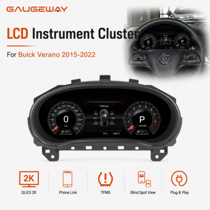 Gaugeway 12.3inch Buick Verano 2015-2022 Car Speedometer LCD Digital Cluster Car Auto Android link (Copy)