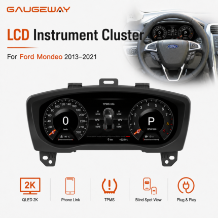 Gaugeway 12.3Inch for Ford Mondeo 2013-2021 Electronics Display Interior Dashboard Panel LCD Instrument