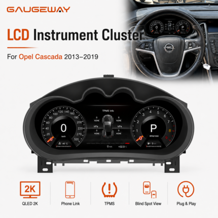 Gaugeway 12.3.inch for Opel Cascada 2013-2019 LCD Digital Cluster Speedometer BSV