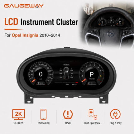 Gaugeway 12.3.inch for  Opel  Insignia  2010-2014  Car Speedometer LCD Instrument Cluster Dashboard