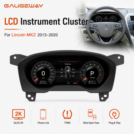 Gaugeway 12.3.inch for Lincoln mkz 2013-2020 LCD Instrument Cluster Car Auto Meter Speedometer