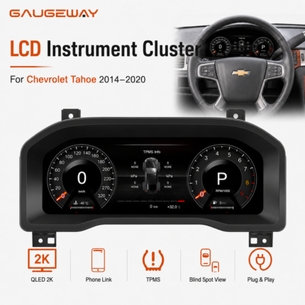 Gaugeway 12.3.inch for Chevrolet Tahoe 2014-2020 LCD Dashboard Screen Car Speedometer Hot Selling