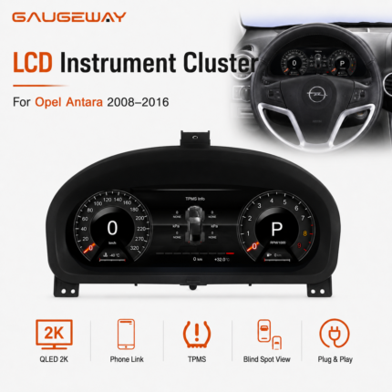 Gaugeway 12.3.inch for Opel Antara 2008-2016 LCD Digital Cluster Speedometer BSV