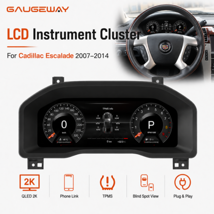 Gaugeway 12.3.inch for Cadillac Escalade 2007-2014 LCD Instrument Cluster Car Auto Meter Speedometer